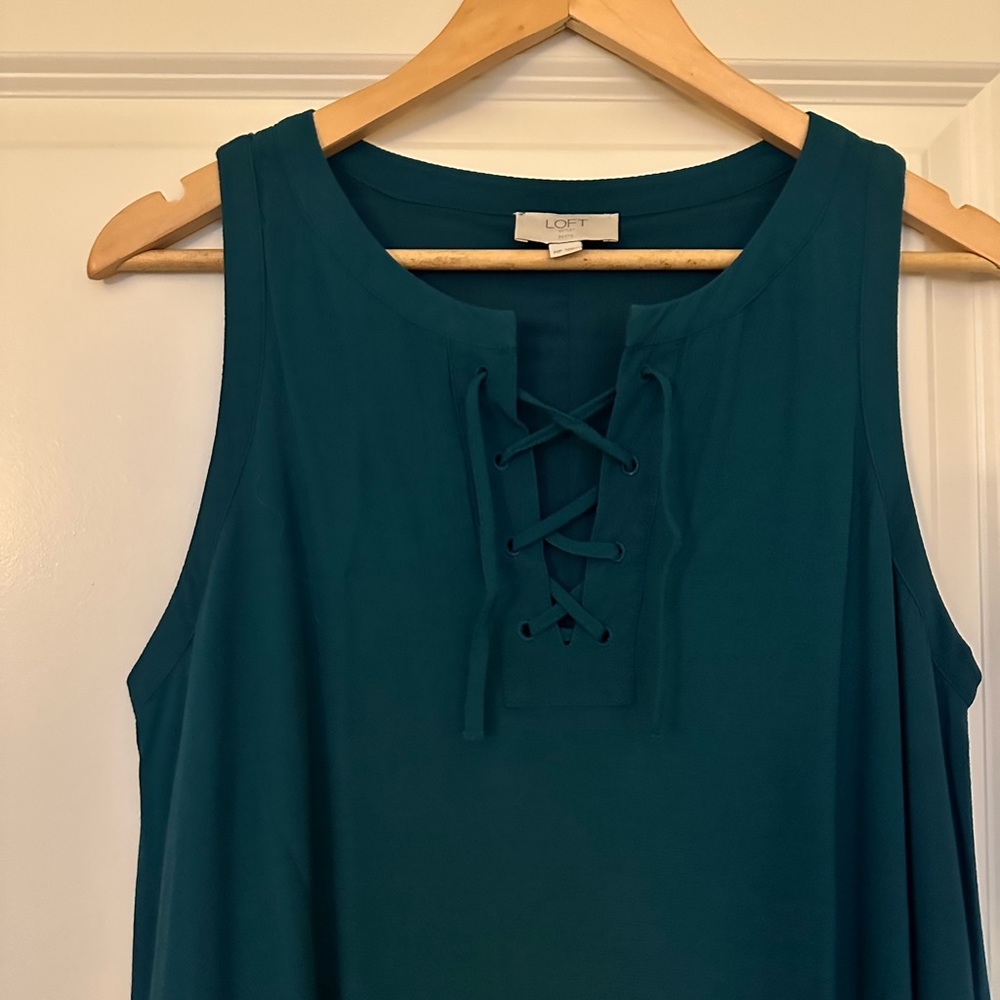 LOFT Teal Dress - Petite Medium